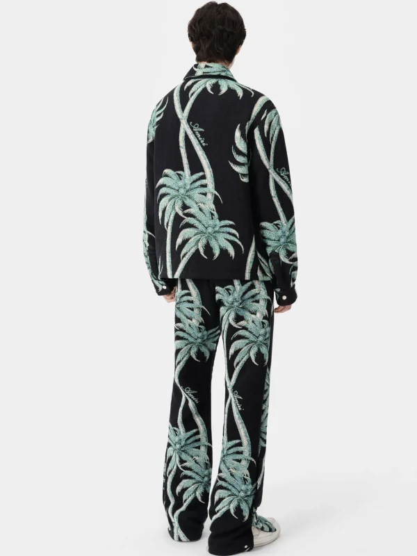 AMIRI Pants>TWISTED PALMS TAPESTRY PANT BLACK