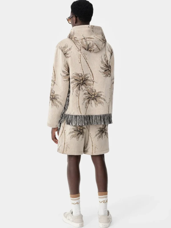 AMIRI Shorts & Sweatpants>TWISTED PALMS TAPESTRY SHORT Alabaster