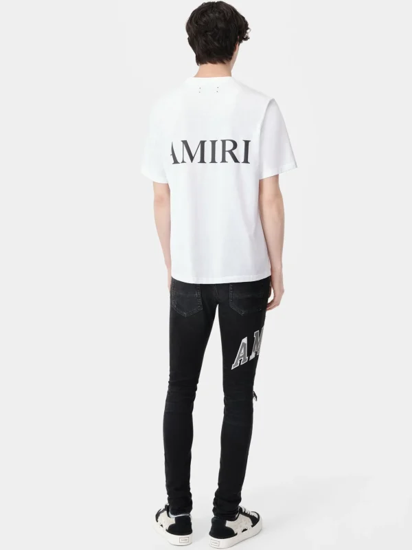 AMIRI Denim>VARSITY LOGO REPAIR JEAN Vintage Black
