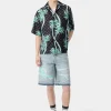 AMIRI Denim>VARSITY LOGO REPAIR SHORT PERFECT INDIGO