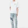 AMIRI Denim>VARSITY LOGO REPAIR STRAIGHT PERFECT INDIGO