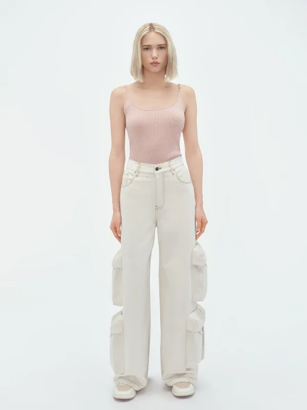 AMIRI Knitwear>VERTICAL TANK TOP Cork