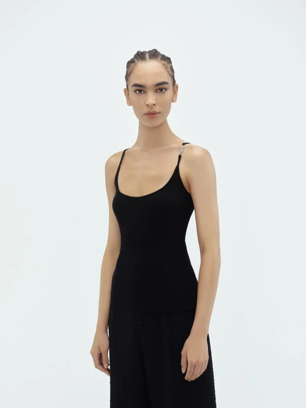 AMIRI Knitwear>VERTICAL TANK TOP BLACK