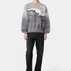 AMIRI Sweatshirts | Tees>VINTAGE WAVE OVERSIZED CREW BLACK