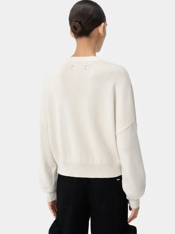 AMIRI Knitwear>WOMEN'S ARTS DISTRICT CREW White