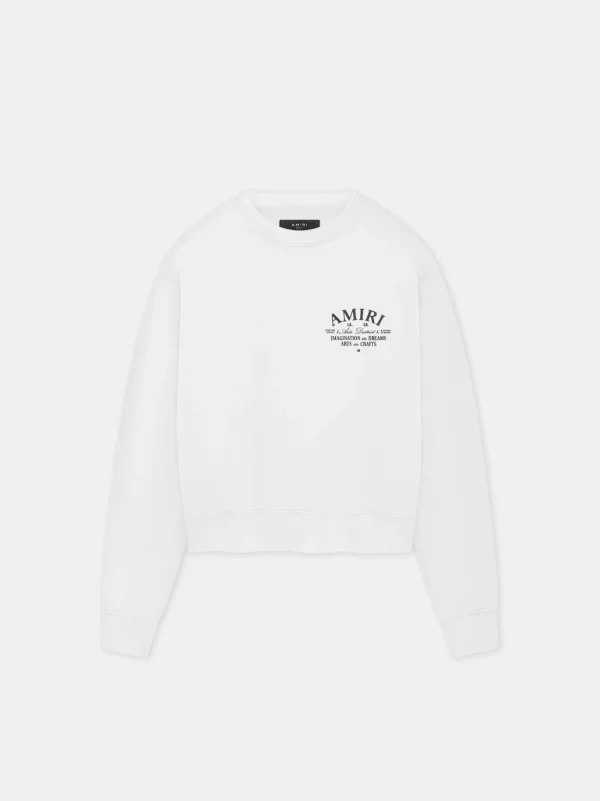 AMIRI Sweatshirts | Jersey>WOMEN'S ARTS DISTRICT CREW White