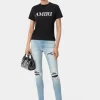 AMIRI Jersey | Tees>WOMEN'S CORE LOGO TEE BLACK