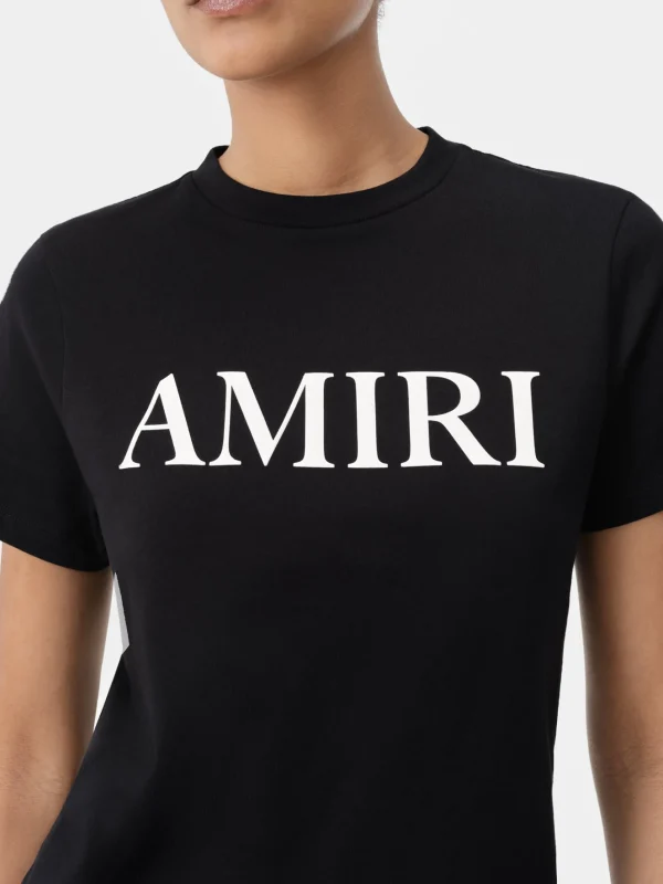 AMIRI Jersey | Tees>WOMEN'S CORE LOGO TEE BLACK
