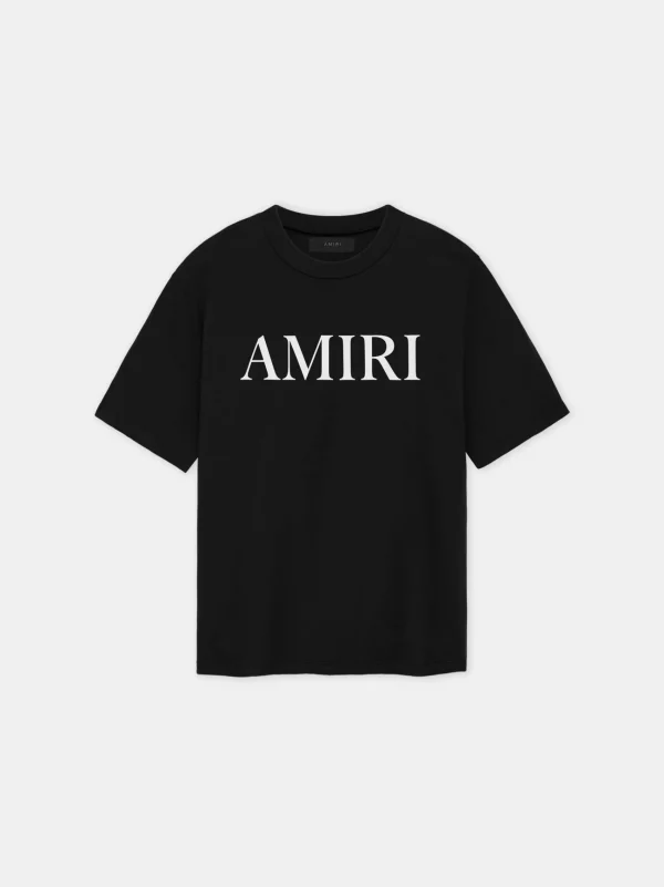 AMIRI Jersey | Tees>WOMEN'S CORE LOGO TEE BLACK