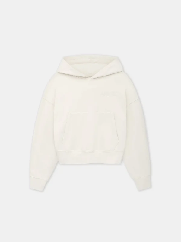AMIRI Sweatshirts | Jersey>WOMEN'S EMBROIDERED HOODIE Alabaster