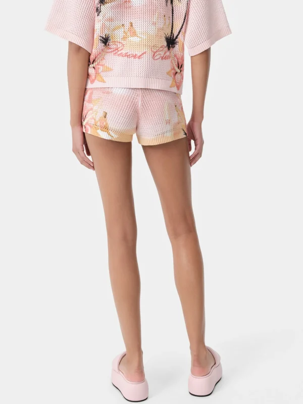 AMIRI Knitwear | Shorts & Sweatpants>WOMEN'S PARADISE CROCHET SHORT Rosewater
