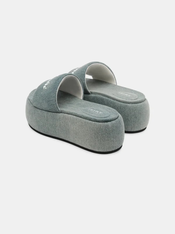 AMIRI Sandals | Sandals>WOMEN'S PLATFORM DENIM SANDAL WASHED INDIGO