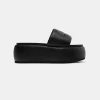 AMIRI Sandals | Sandals>WOMEN'S SCRIPT PLATFORM SANDAL BLACK