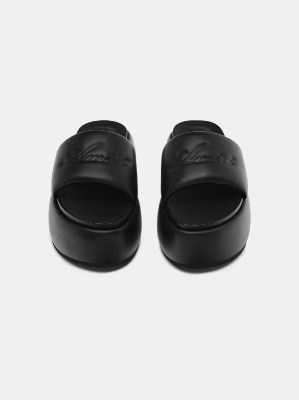 AMIRI Sandals | Sandals>WOMEN'S SCRIPT PLATFORM SANDAL BLACK