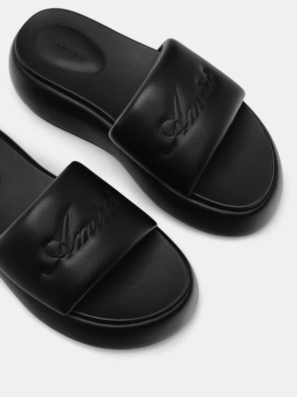 AMIRI Sandals | Sandals>WOMEN'S SCRIPT PLATFORM SANDAL BLACK