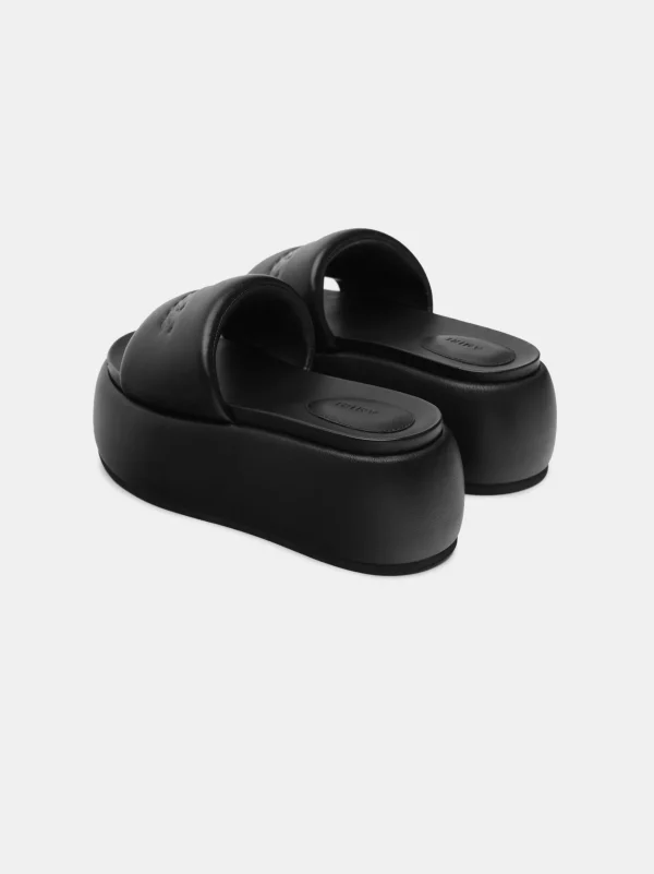 AMIRI Sandals | Sandals>WOMEN'S SCRIPT PLATFORM SANDAL BLACK