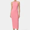 AMIRI Knitwear | Dresses>WOMEN'S STACKED MAXI DRESS Flamingo Pink