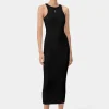 AMIRI Knitwear | Dresses>WOMEN'S STACKED MAXI DRESS BLACK