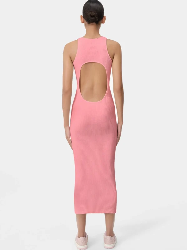 AMIRI Knitwear | Dresses>WOMEN'S STACKED MAXI DRESS Flamingo Pink