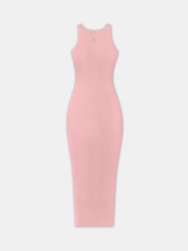 AMIRI Knitwear | Dresses>WOMEN'S STACKED MAXI DRESS Flamingo Pink
