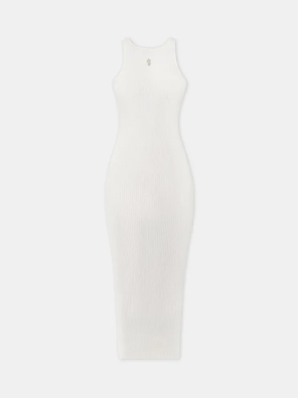 AMIRI Dresses | Knitwear>WOMEN'S STACKED MAXI DRESS Alabaster