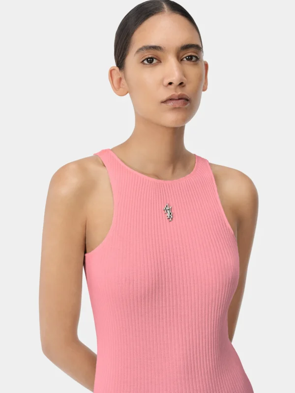 AMIRI Knitwear | Dresses>WOMEN'S STACKED MAXI DRESS Flamingo Pink