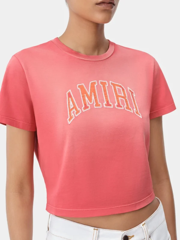 AMIRI Tees | Jersey>WOMEN'S VINTAGE BABY TEE Flamingo Pink