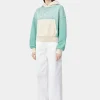 AMIRI Sweatshirts | Jersey>WOMEN'S VINTAGE HOODIE Sea Blue