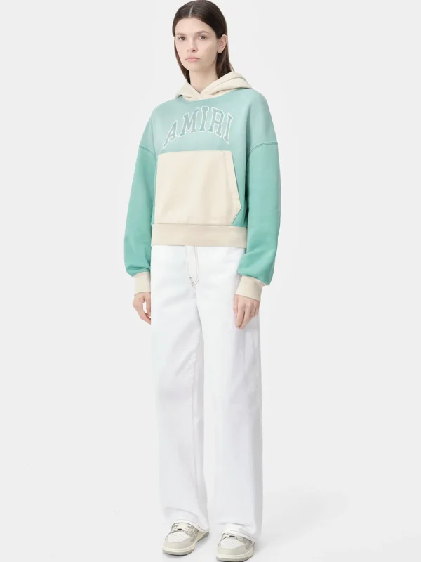 AMIRI Sweatshirts | Jersey>WOMEN'S VINTAGE HOODIE Sea Blue