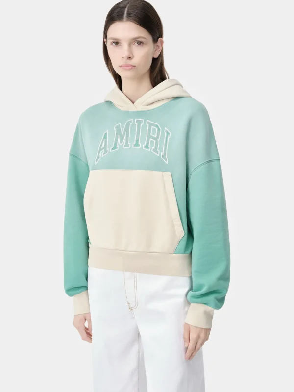 AMIRI Sweatshirts | Jersey>WOMEN'S VINTAGE HOODIE Sea Blue