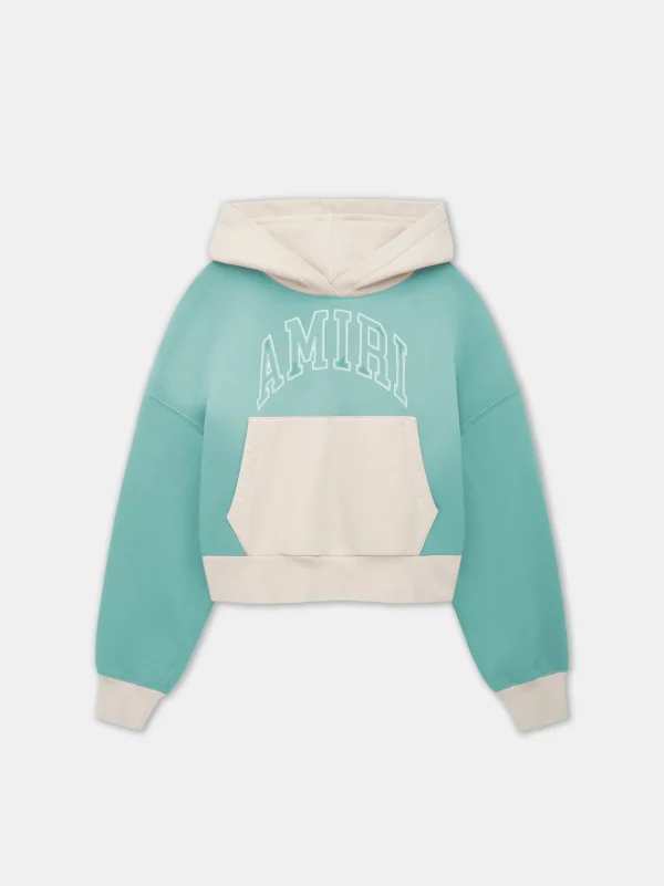 AMIRI Sweatshirts | Jersey>WOMEN'S VINTAGE HOODIE Sea Blue
