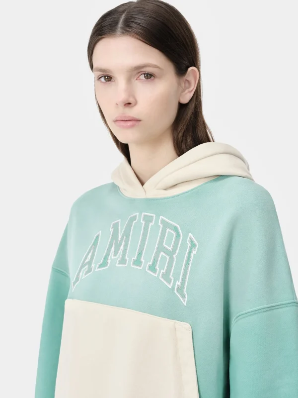 AMIRI Sweatshirts | Jersey>WOMEN'S VINTAGE HOODIE Sea Blue