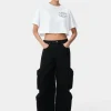 AMIRI Denim>WOMEN'S BAGGY CARGO JEAN BLACK OD