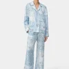 AMIRI Pants>WOMEN'S BANDANA FLORAL PJ PANT Cerulean