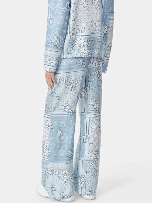 AMIRI Pants>WOMEN'S BANDANA FLORAL PJ PANT Cerulean