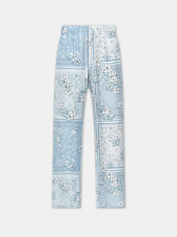 AMIRI Pants>WOMEN'S BANDANA FLORAL PJ PANT Cerulean