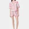 AMIRI Shirts>WOMEN'S BANDANA FLORAL SHIRT Flamingo Pink