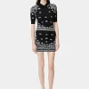 AMIRI Knitwear>WOMEN'S BANDANA MINI SKIRT BLACK