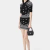 AMIRI Knitwear | Shirts>WOMEN'S BANDANA POLO BLACK