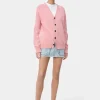 AMIRI Knitwear>WOMEN'S BONES CARDIGAN Flamingo Pink