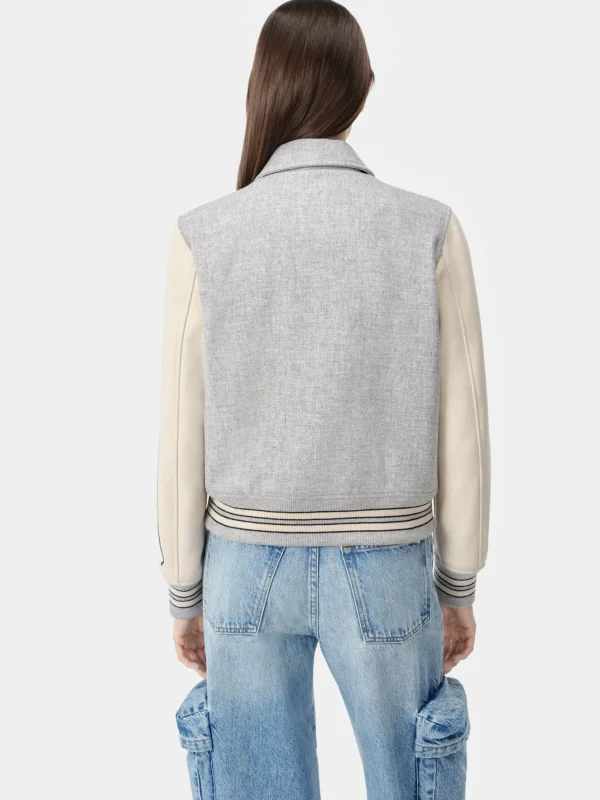 AMIRI Outerwear>WOMEN'S BONES JACKET Grey