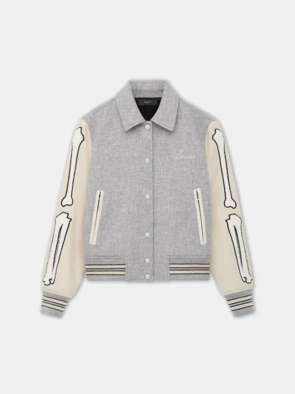 AMIRI Outerwear>WOMEN'S BONES JACKET Grey