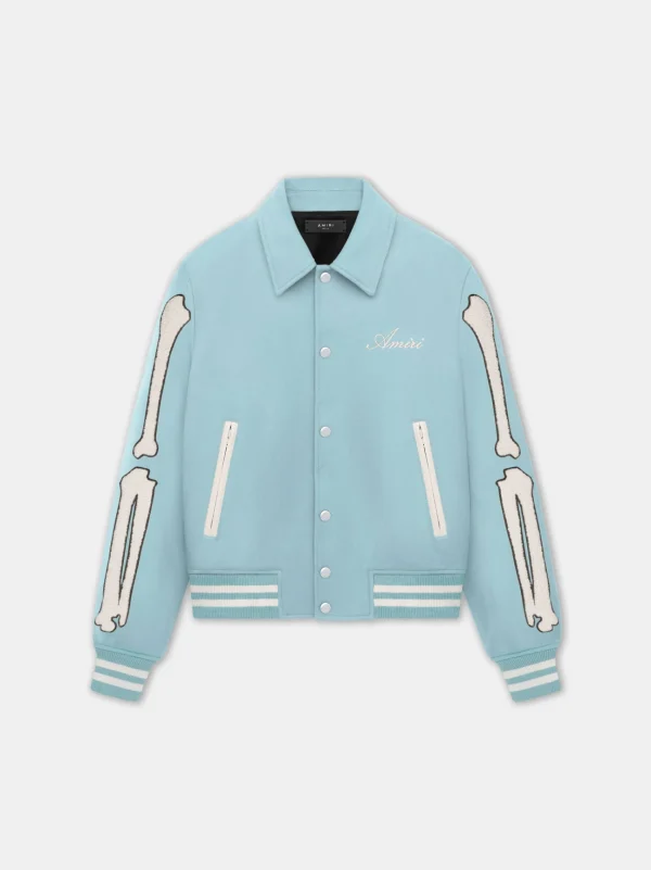 AMIRI Outerwear>WOMEN'S BONES JACKET Harbor Blue