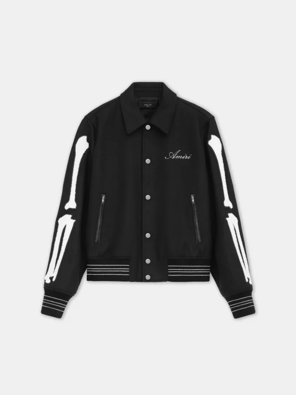 AMIRI Outerwear>WOMEN'S BONES JACKET BLACK