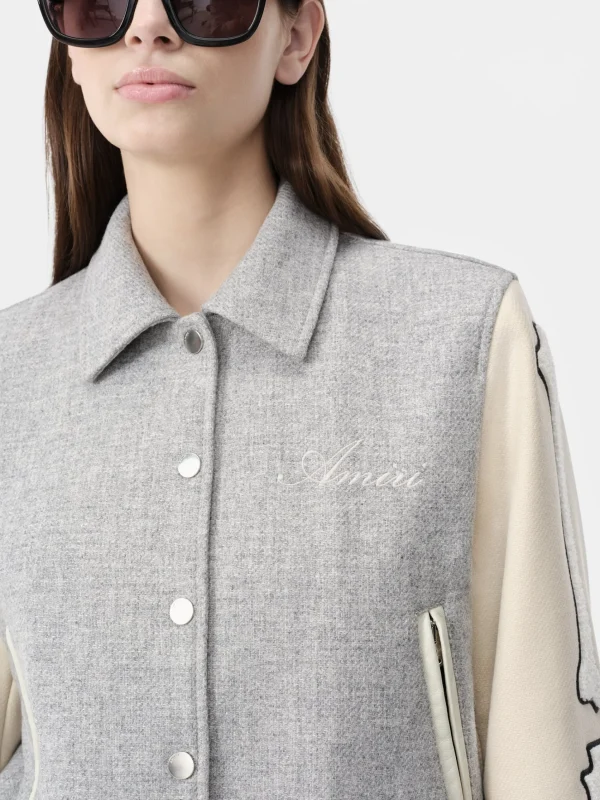 AMIRI Outerwear>WOMEN'S BONES JACKET Grey