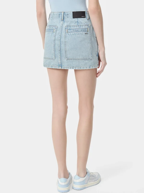 AMIRI Denim>WOMEN'S CARGO SKIRT Light Indigo
