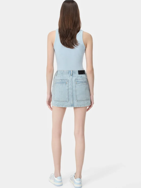 AMIRI Denim>WOMEN'S CARGO SKIRT Light Indigo