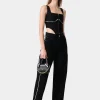 AMIRI Denim>WOMEN'S CRYSTAL TRIMMED CORSET TOP BLACK OD