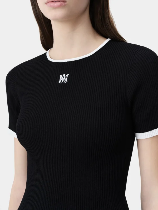 AMIRI Knitwear | Tees>WOMEN'S MA BABY TEE BLACK