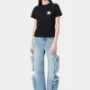 AMIRI Jersey | Tees>WOMEN'S MA CORE LOGO TEE BLACK